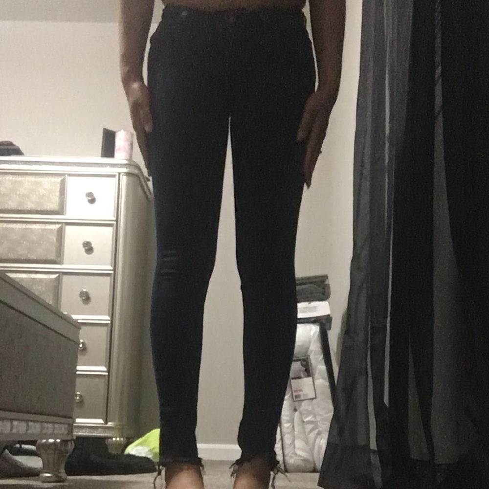 Tie dye blue jeans